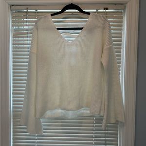 Topshop White Criss-Cross Sweater